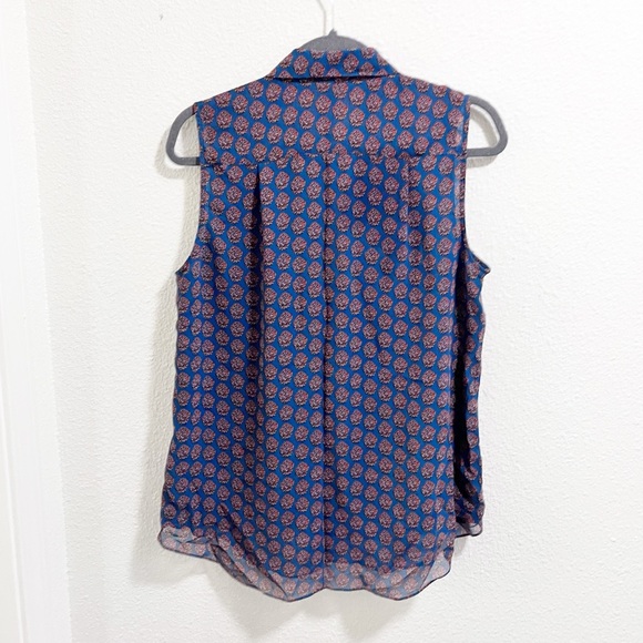 CAbi #3275 Kyoto Blossom Teal Orange Medallion Print Sleeveless Casual F… - Picture 3 of 8